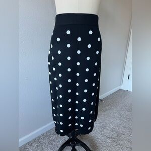 NWOT Victor Glemaud Black and White Polka Dot Skirt